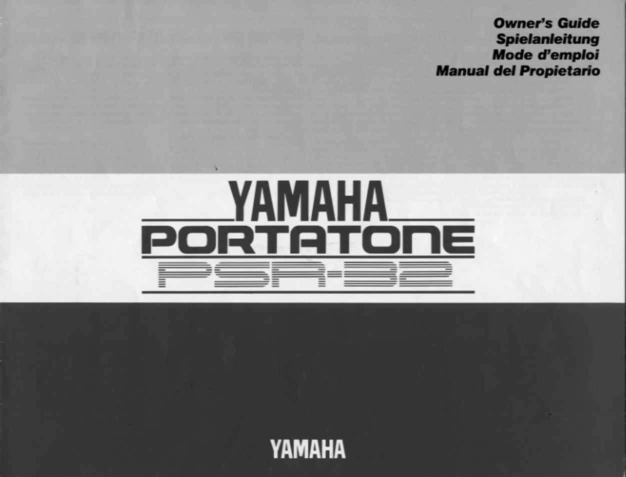 Yamaha PSR-32 User Manual | 20 pages