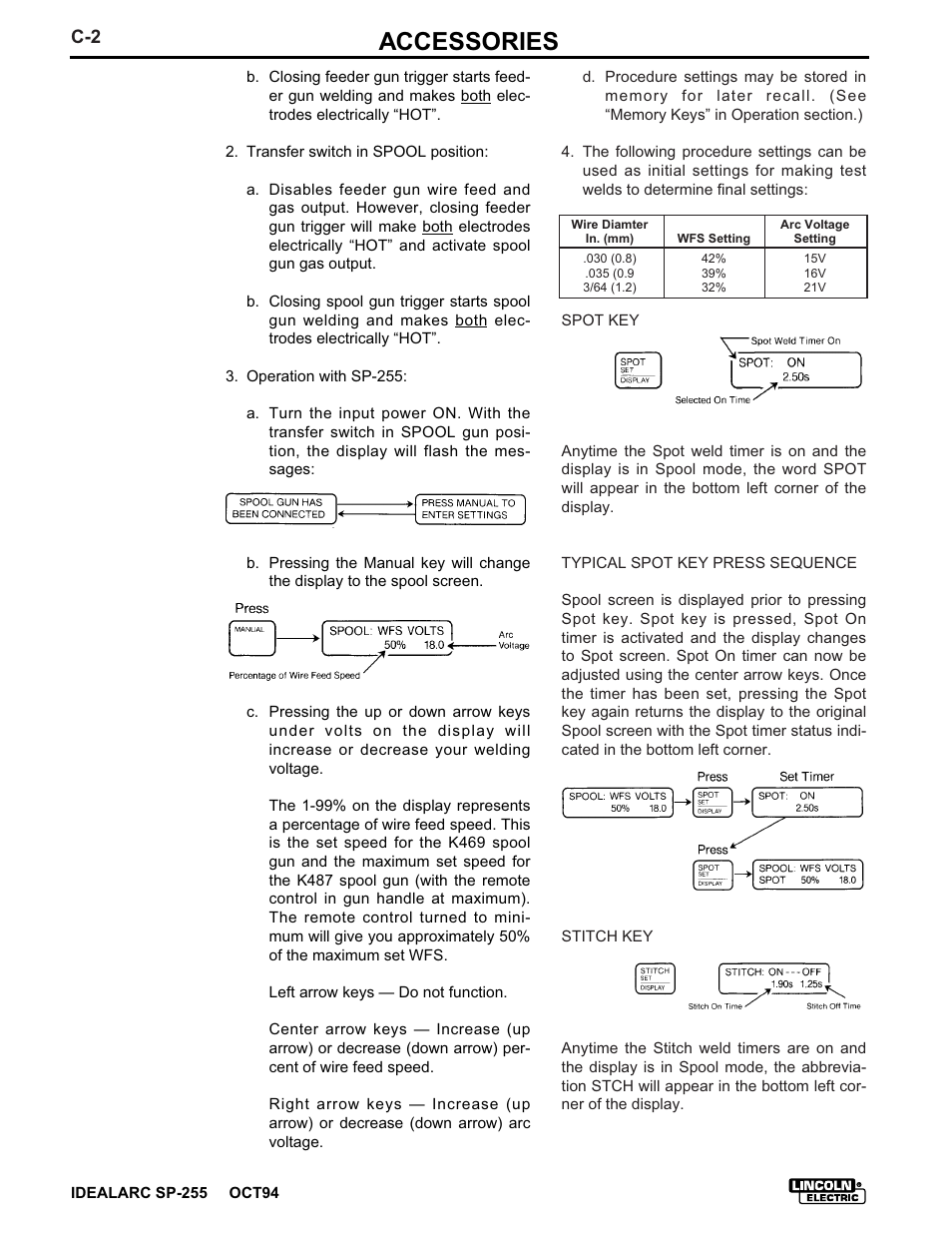 Accessories | Lincoln Electric IM533 IDEALARC SP-255 User Manual | Page 30 / 53