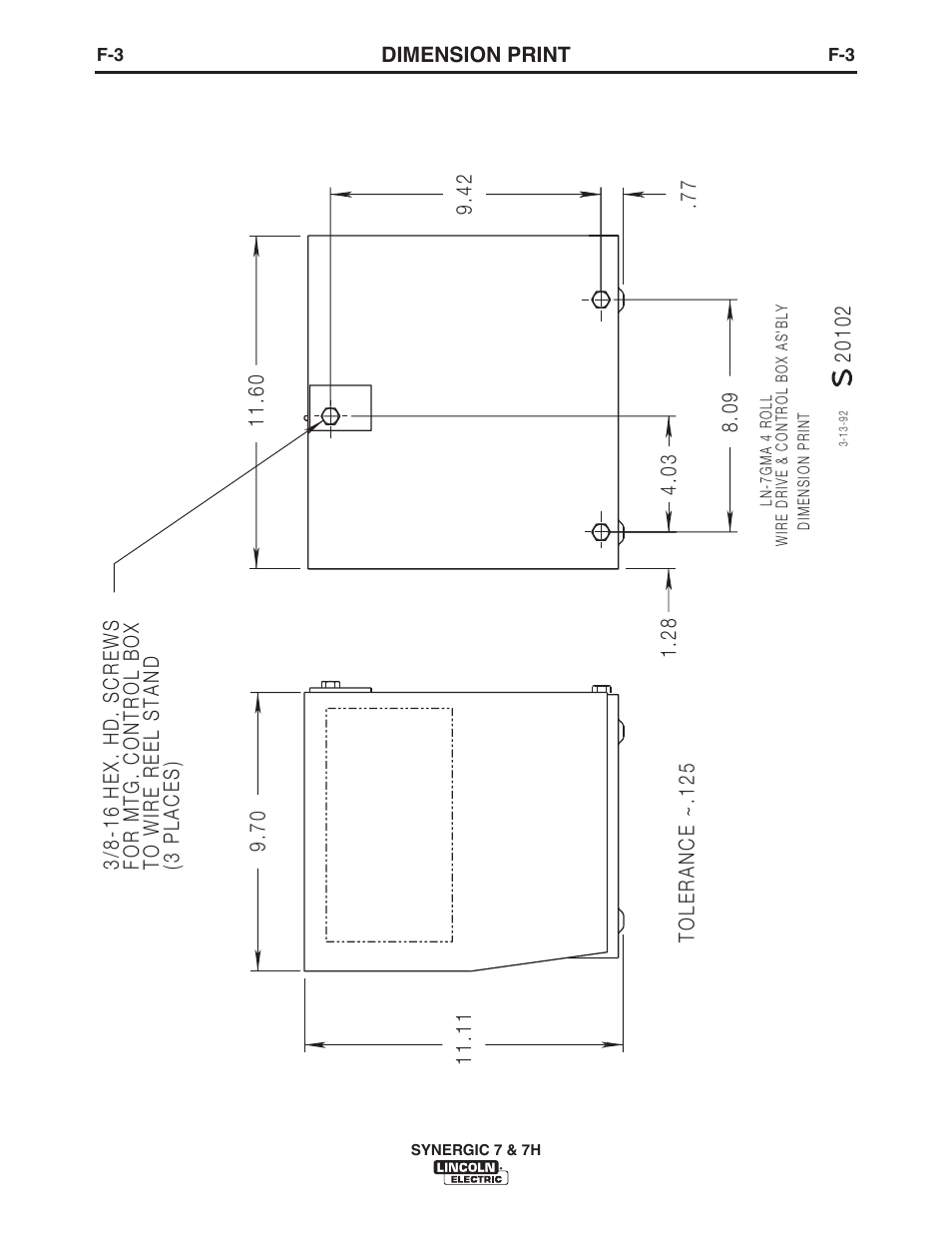 Dimension print | Lincoln Electric IM557 Synergic 7 and 7H User Manual | Page 48 / 68