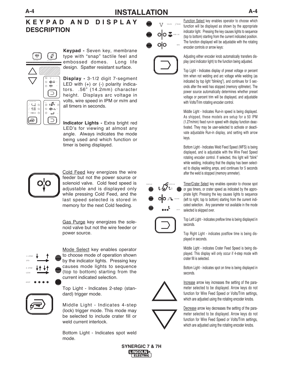 Installation, Synergic 7 & 7h | Lincoln Electric IM558 Synergic 7 and 7H Water Cooled User Manual | Page 11 / 52