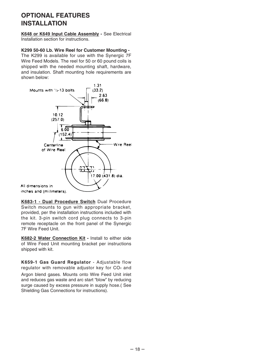 Optional features installation | Lincoln Electric IM539 Synergic 7F and 7FH User Manual | Page 18 / 44