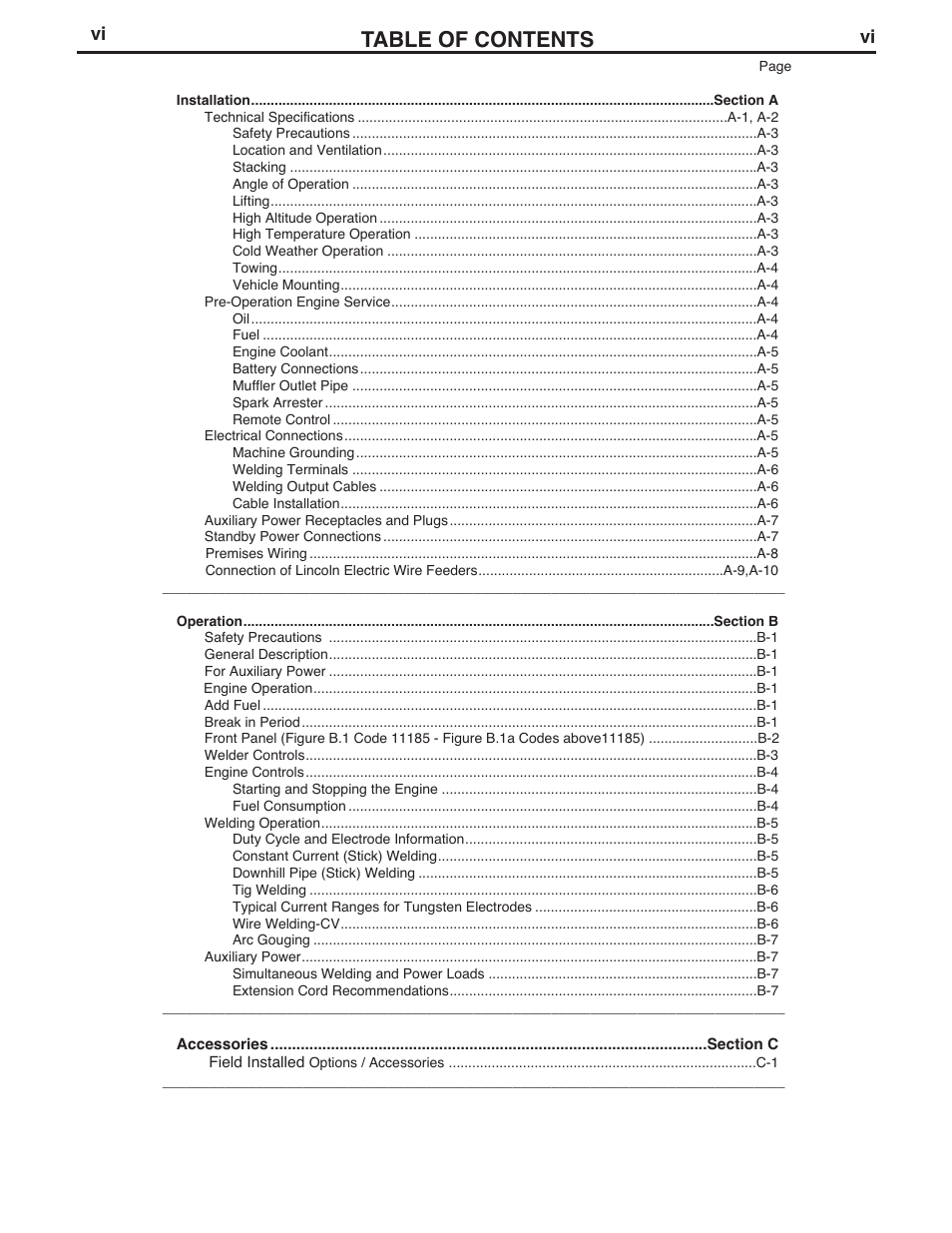 Lincoln Electric IM874 VANTAGE 300 User Manual | Page 7 / 57
