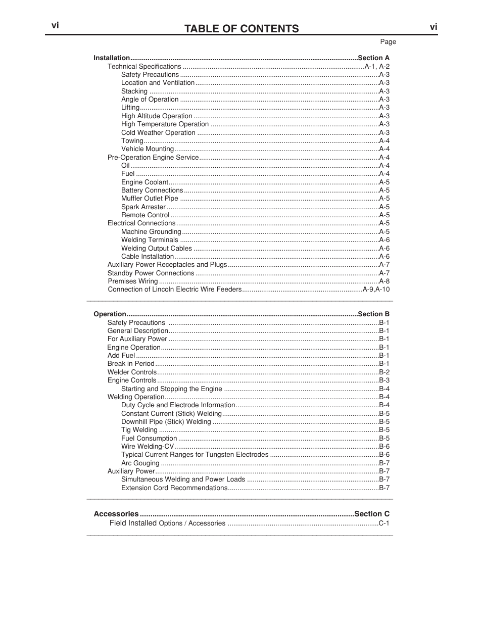 Lincoln Electric IM976 VANTAGE 300 User Manual | Page 7 / 54