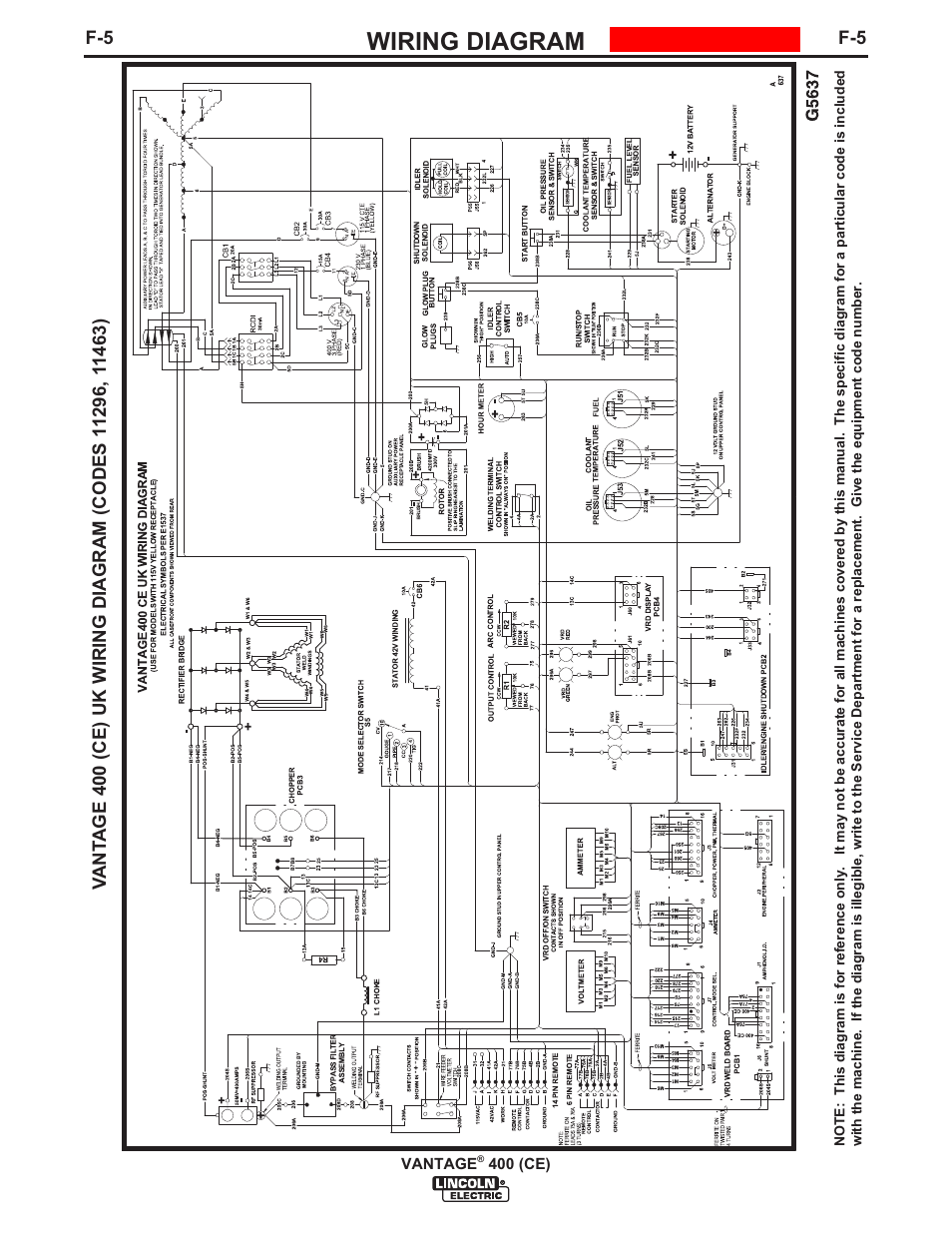 Wiring diagram, Enhanced diagram | Lincoln Electric IM889 VANTAGE 400 (CE) User Manual | Page 43 / 49