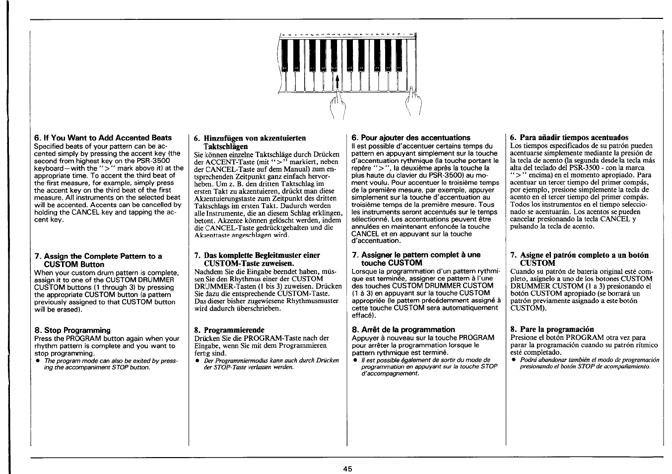 Yamaha PSR-3500 User Manual | Page 47 / 84