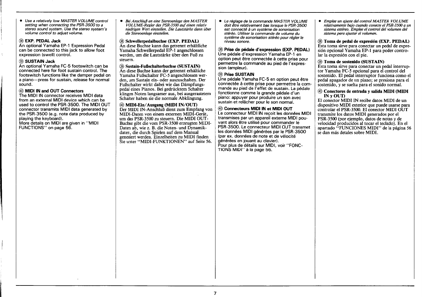 Yamaha PSR-3500 User Manual | Page 9 / 84