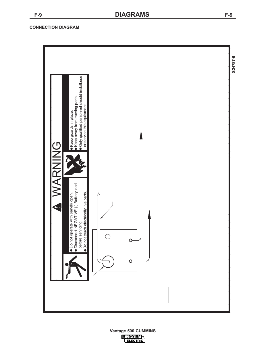 Wa r n in g, Diagrams | Lincoln Electric IM800 VANTAGE 500 CUMMINS User Manual | Page 43 / 51