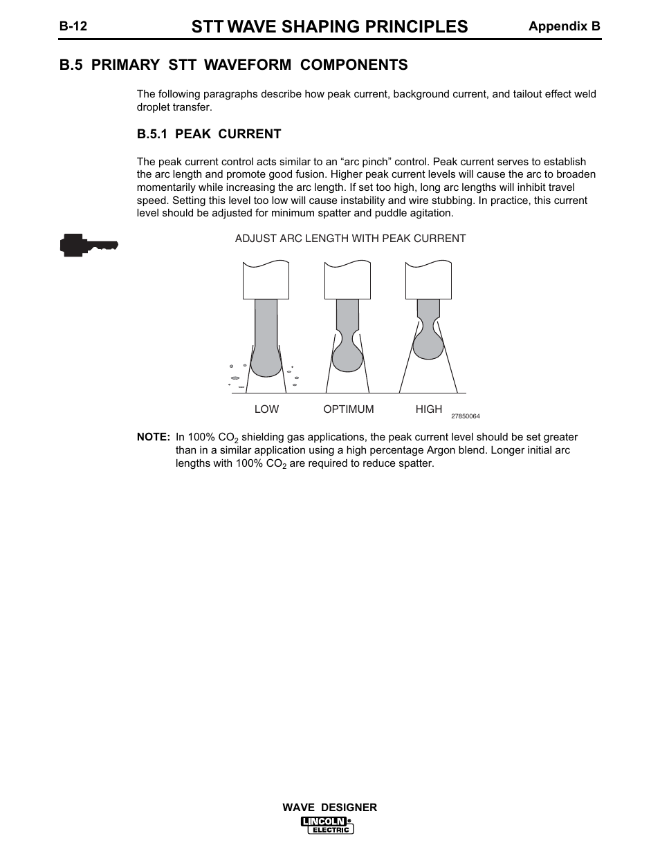 Stt wave shaping principles, B.5 primary stt waveform components | Lincoln Electric IM649 Wave Designer User Manual | Page 66 / 74