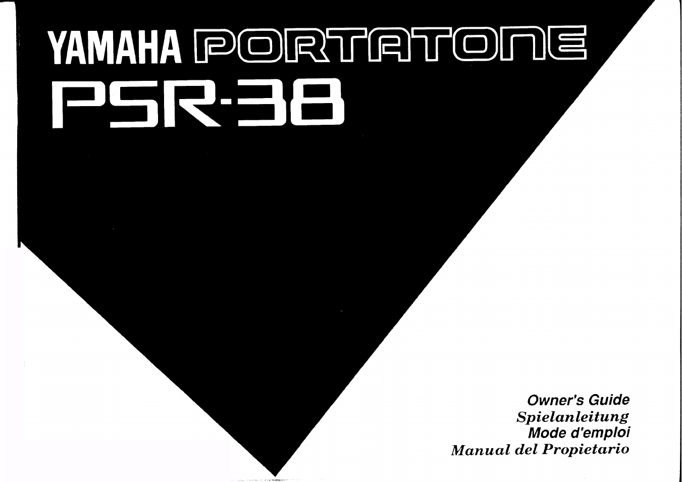 Yamaha PSR-38 User Manual | 55 pages