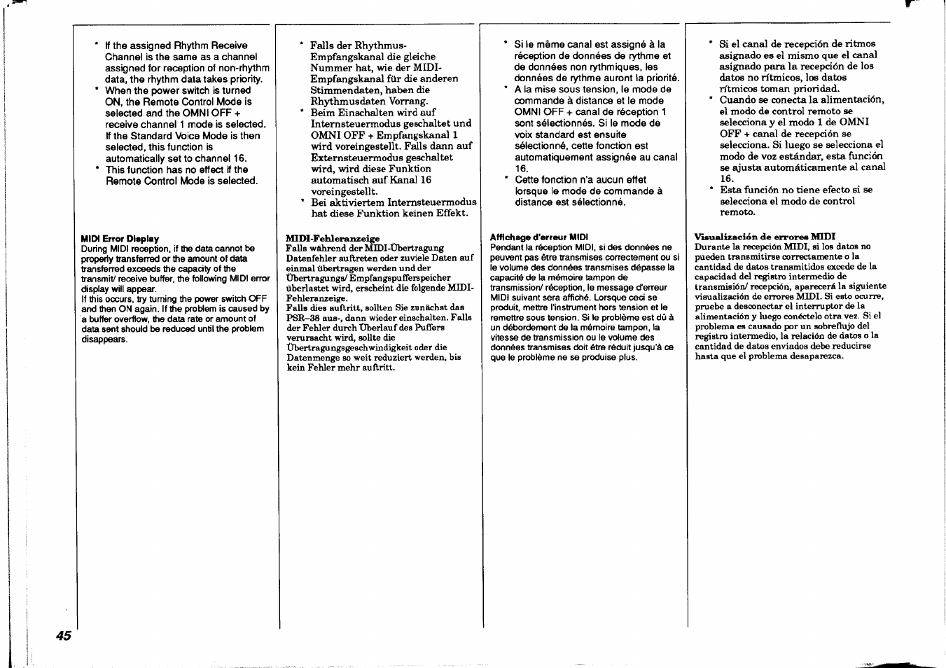 Yamaha PSR-38 User Manual | Page 46 / 55