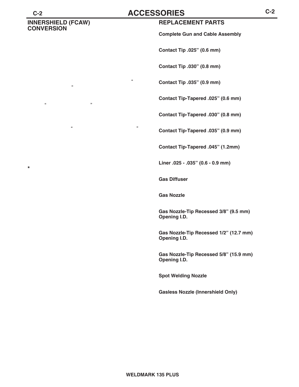 Accessories | Lincoln Electric IM789 WELDMARK 135 PLUS User Manual | Page 23 / 36