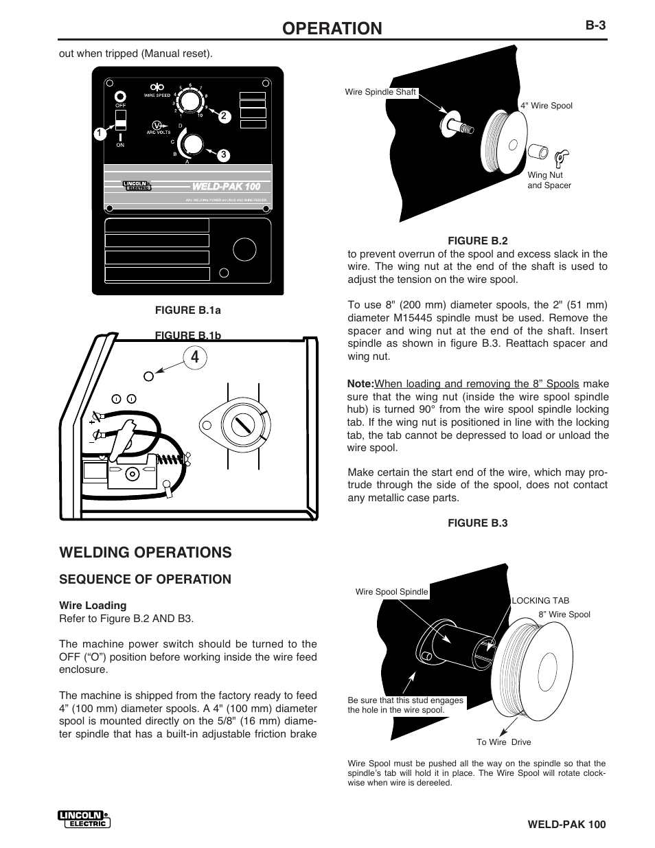 Operation, Welding operations | Lincoln Electric IM546 WELD-PAK 100 PLUS User Manual | Page 17 / 60