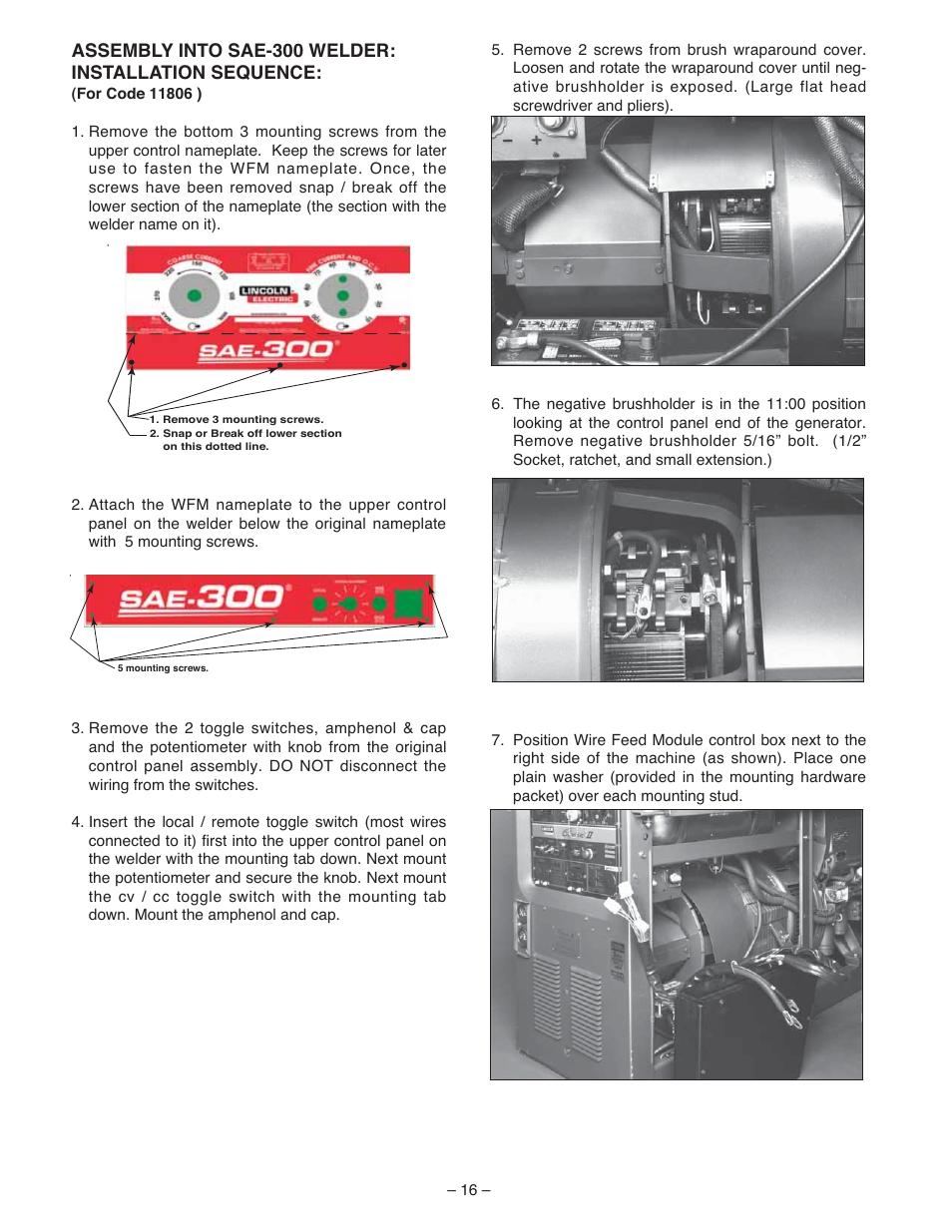 Lincoln Electric IM513 WIRE FEED MODULE User Manual | Page 16 / 44