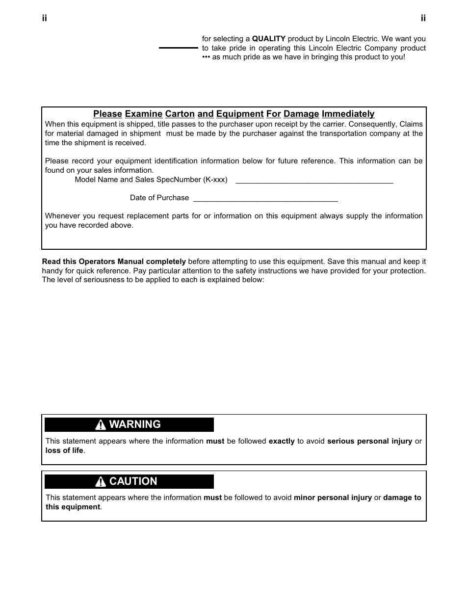 Lincoln Electric IM596-1 PF-10_ZIPLINE BOOM PACKAGE User Manual | Page 3 / 23