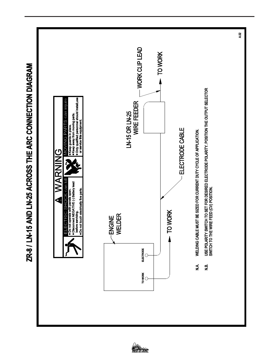 Wa r n in g, Diagrams | Lincoln Electric IM858 RED-D-ARC ZR-8 User Manual | Page 31 / 36