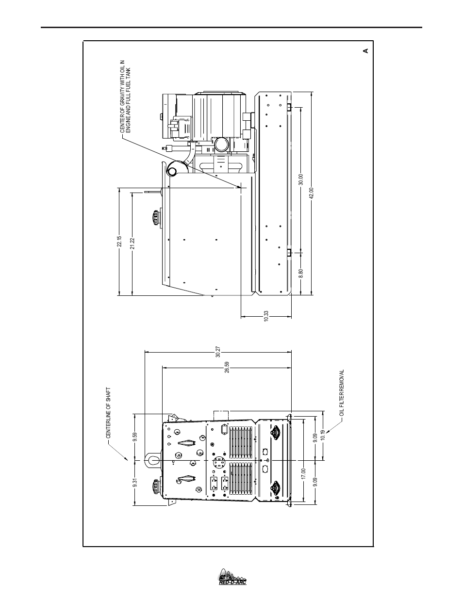 Dimension print | Lincoln Electric IM858 RED-D-ARC ZR-8 User Manual | Page 32 / 36