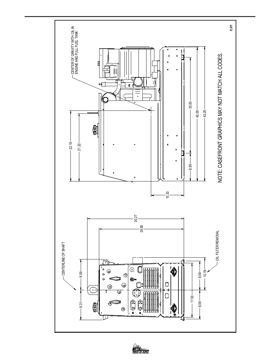 Dimension print, Red-d-arc zr-8 (kohler) | Lincoln Electric IM928 RED-D-ARC ZR-8 User Manual | Page 32 / 35