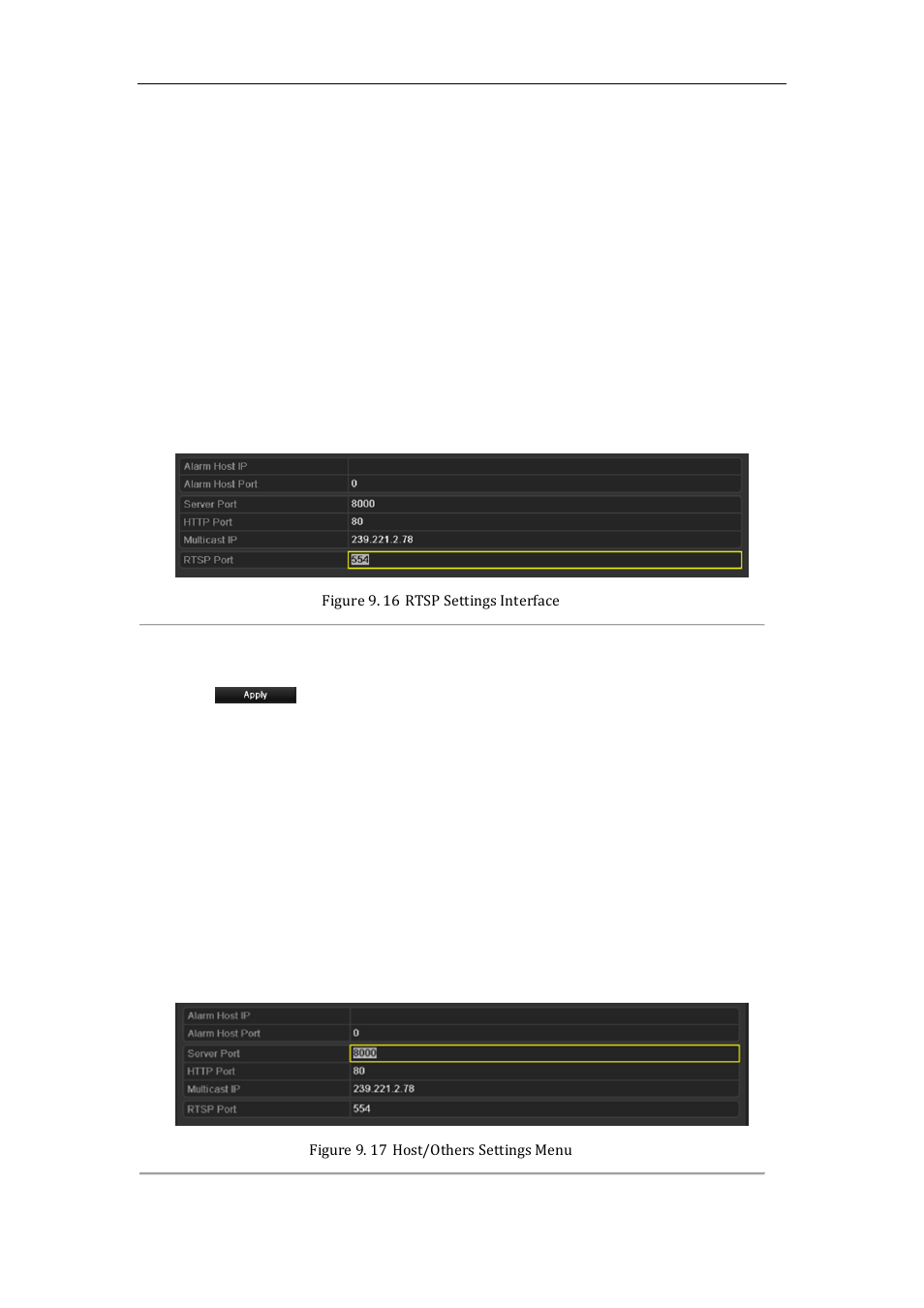 Configuring rtsp, Configuring server and http ports, 7 configuring rtsp | LT Security LTN7600 Series NVR (V2.2.3) User Manual | Page 148 / 205