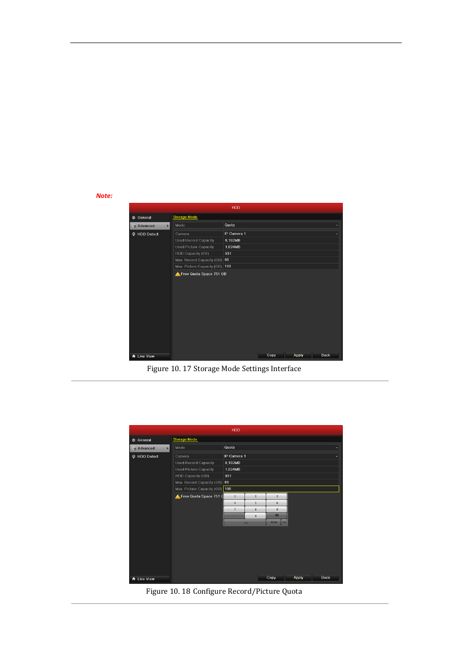 Configuring quota mode, 5 configuring quota mode | LT Security LTN7600 Series NVR (V2.2.3) User Manual | Page 168 / 205