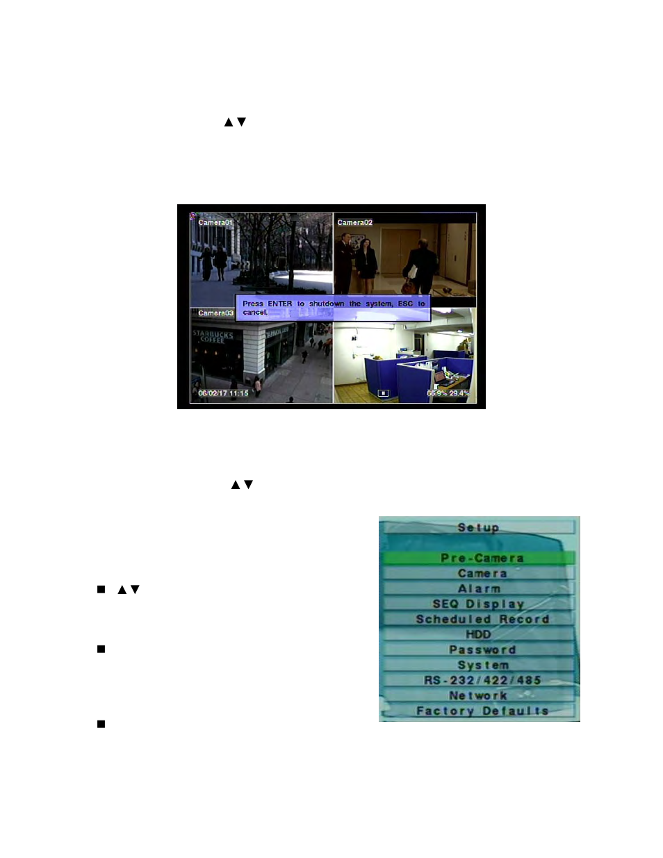 7 system shutdown (administrator), Setup (administrator) | LT Security LTD6299 User Manual | Page 30 / 82