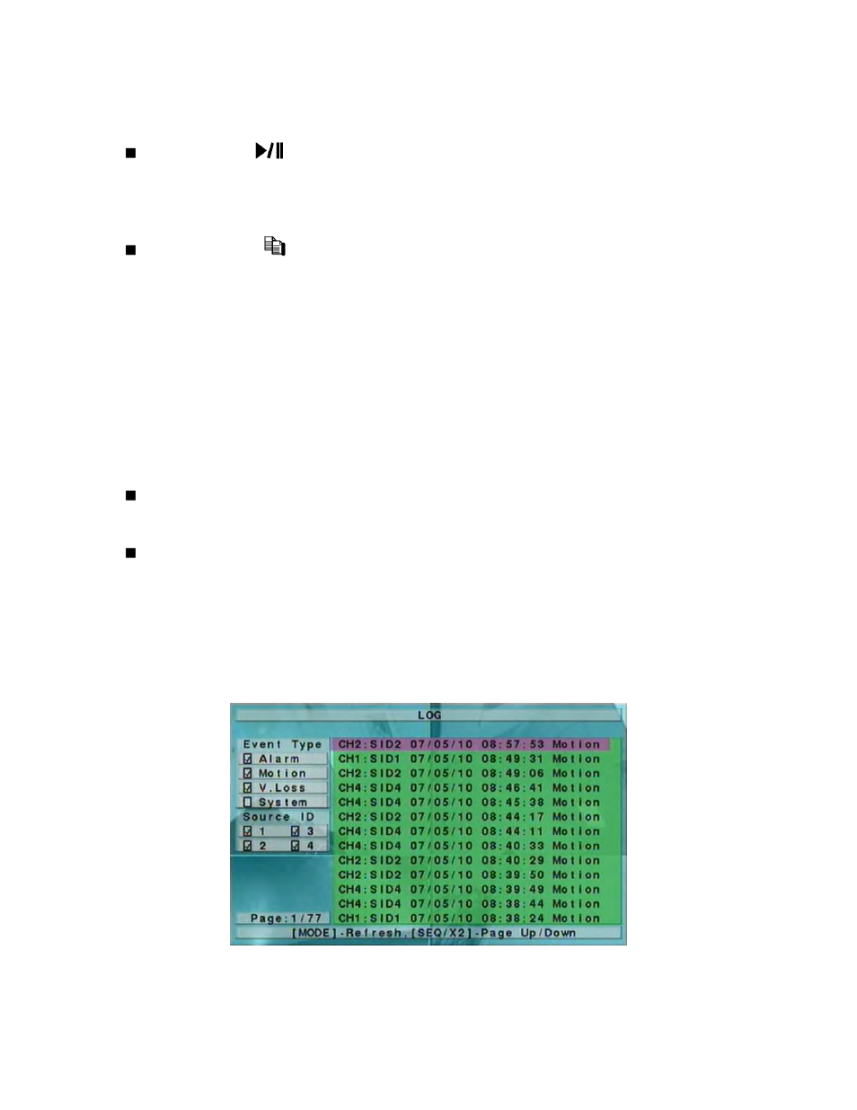 2 search by event / log display | LT Security LTD6299 User Manual | Page 58 / 82