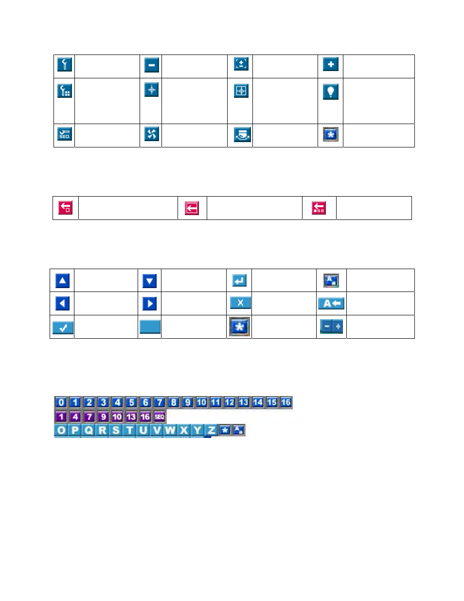 Video adjustment icons, Common icons, Numeral key | LT Security LTD6299 User Manual | Page 76 / 82