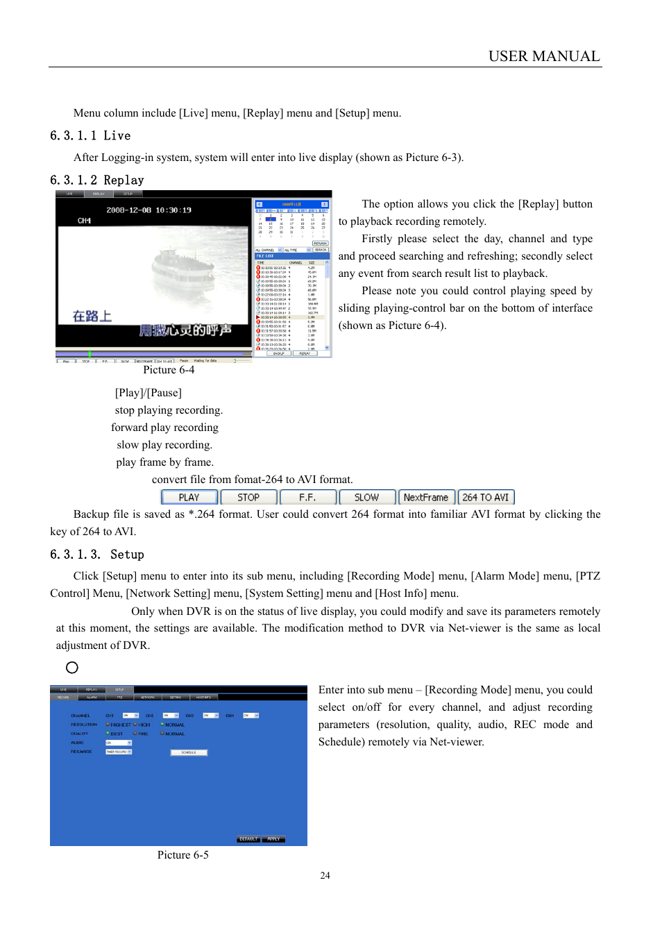 User manual, 1 menu column | LT Security LTD451H6 User Manual | Page 27 / 33