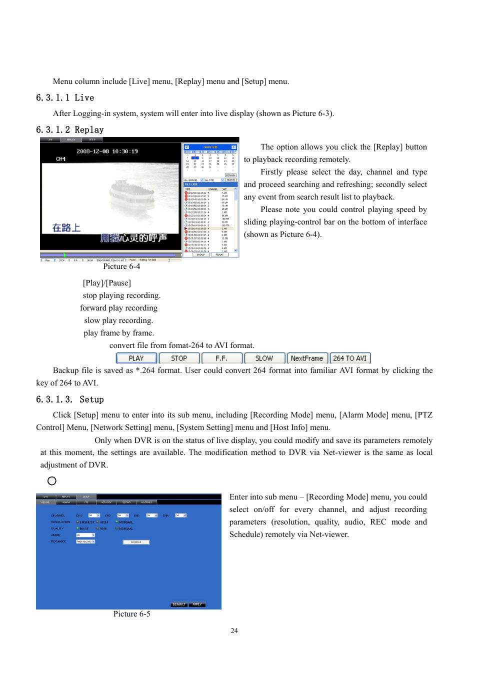 1 menu column | LT Security LTD851H6 User Manual | Page 27 / 33