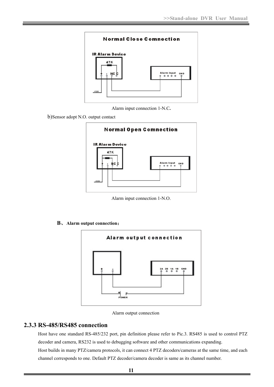 3 rs-485/rs485 connection | LT Security LTD3446HT User Manual | Page 12 / 36