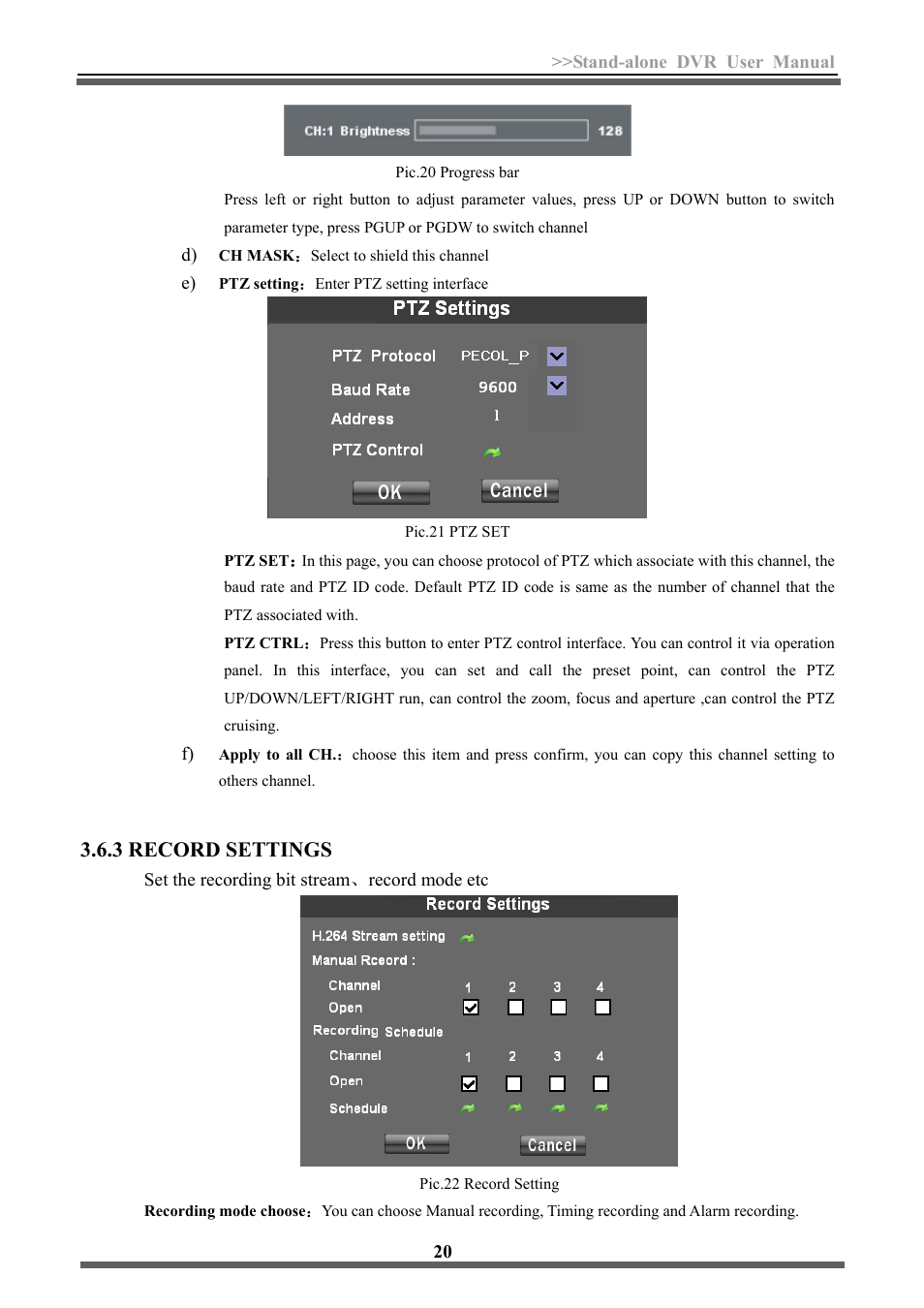 3 record settings | LT Security LTD3446HT User Manual | Page 21 / 36