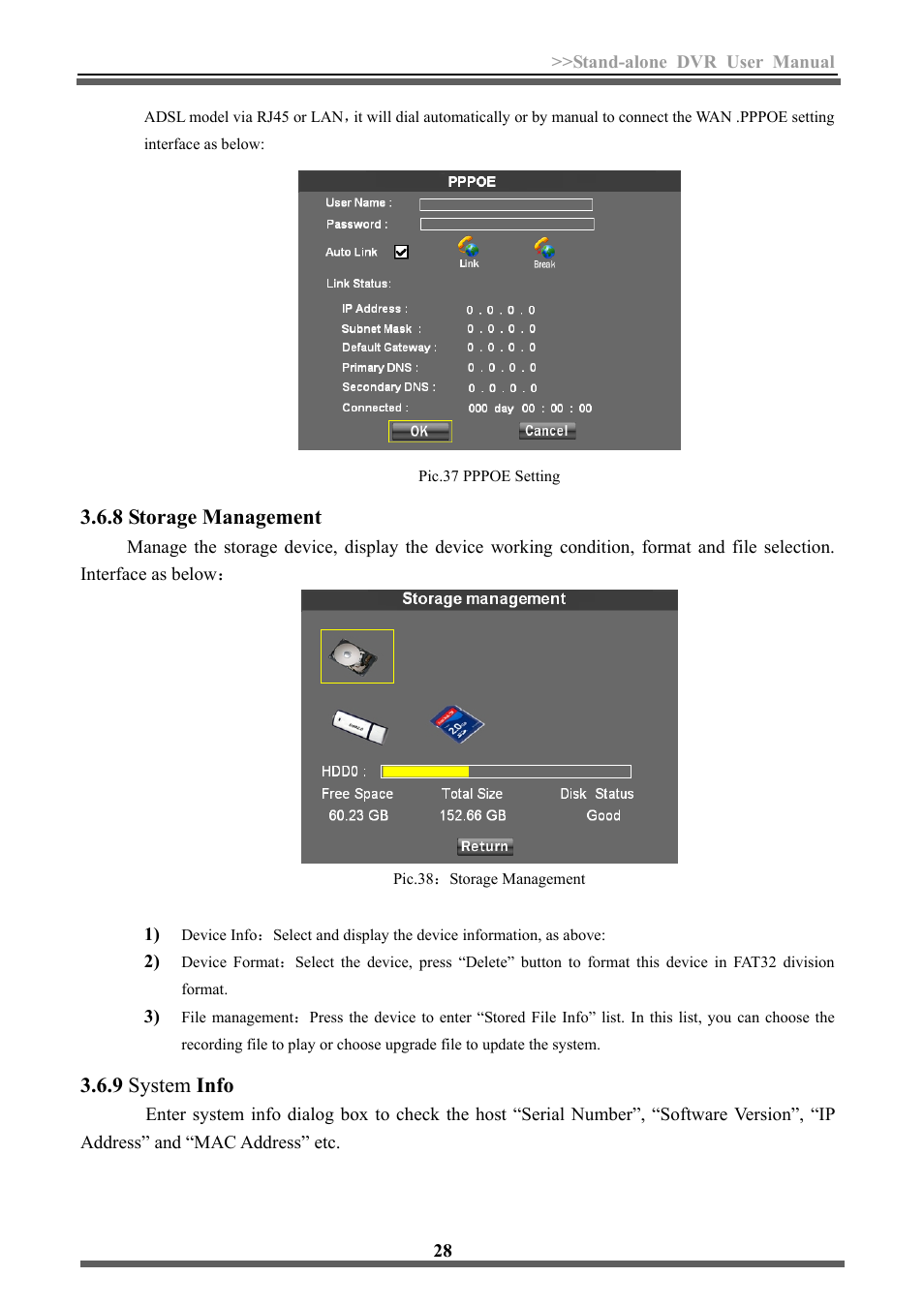 8 storage management, 9 system info | LT Security LTD3446HT User Manual | Page 29 / 36