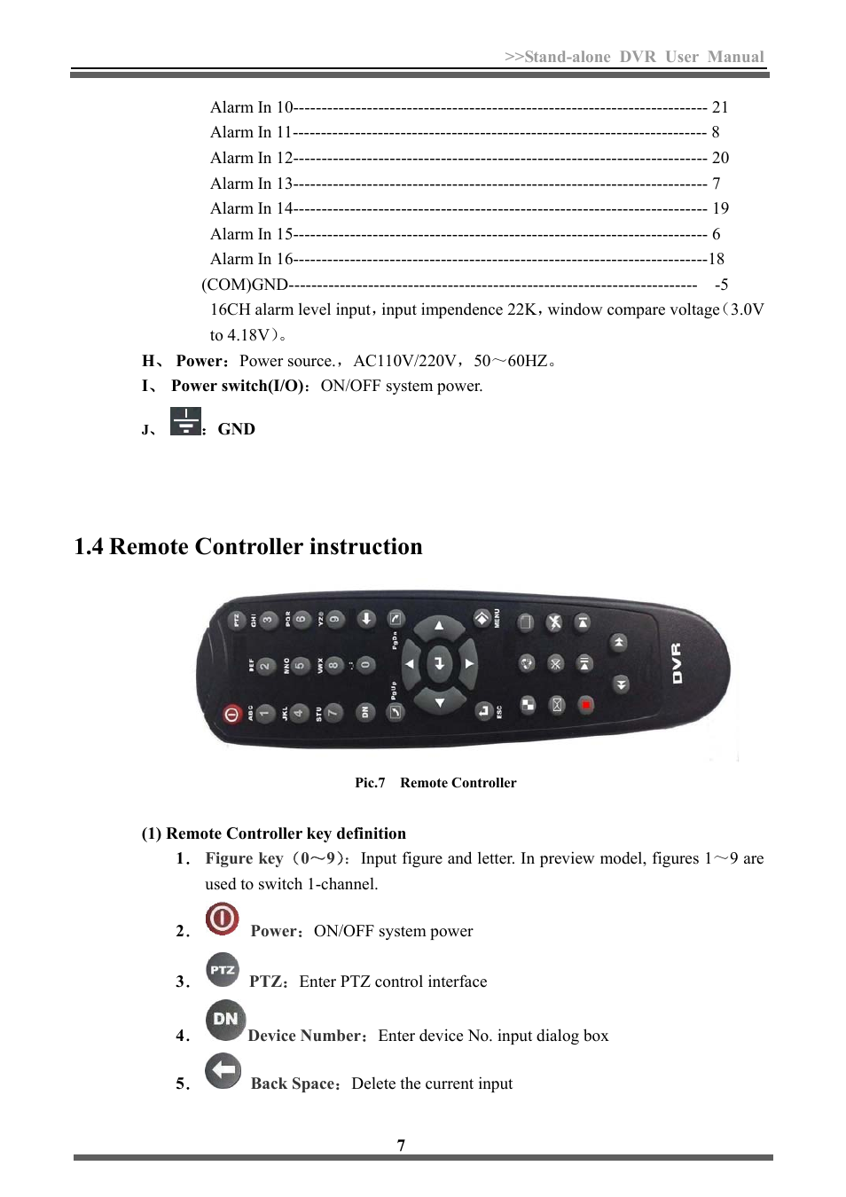 4 remote controller instruction, Remote controller instruction | LT Security LTD3446HT User Manual | Page 8 / 36