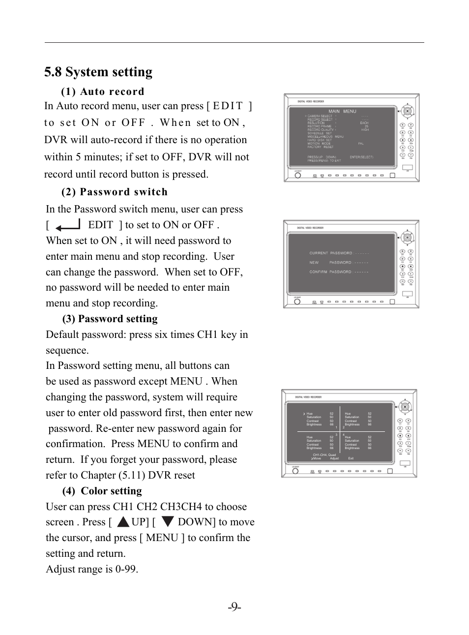 8 system setting | LT Security LTD7604JM User Manual | Page 10 / 19