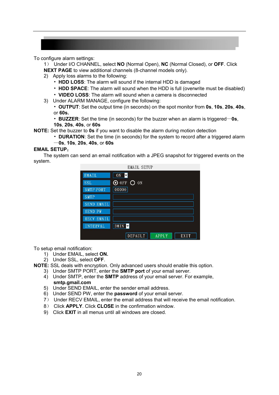 LT Security LTD7726 User Manual | Page 20 / 48