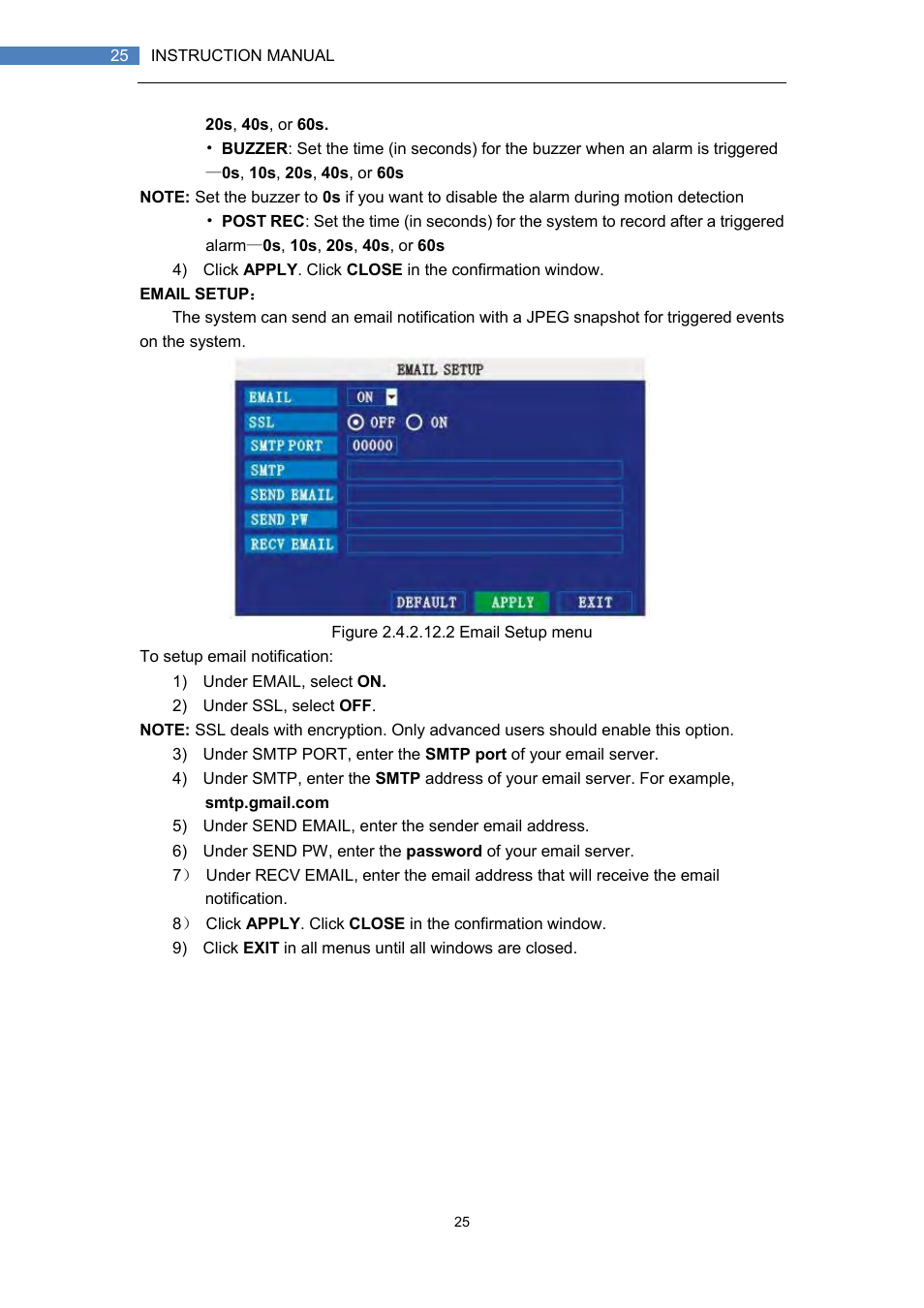 LT Security LTD7708 User Manual | Page 25 / 54