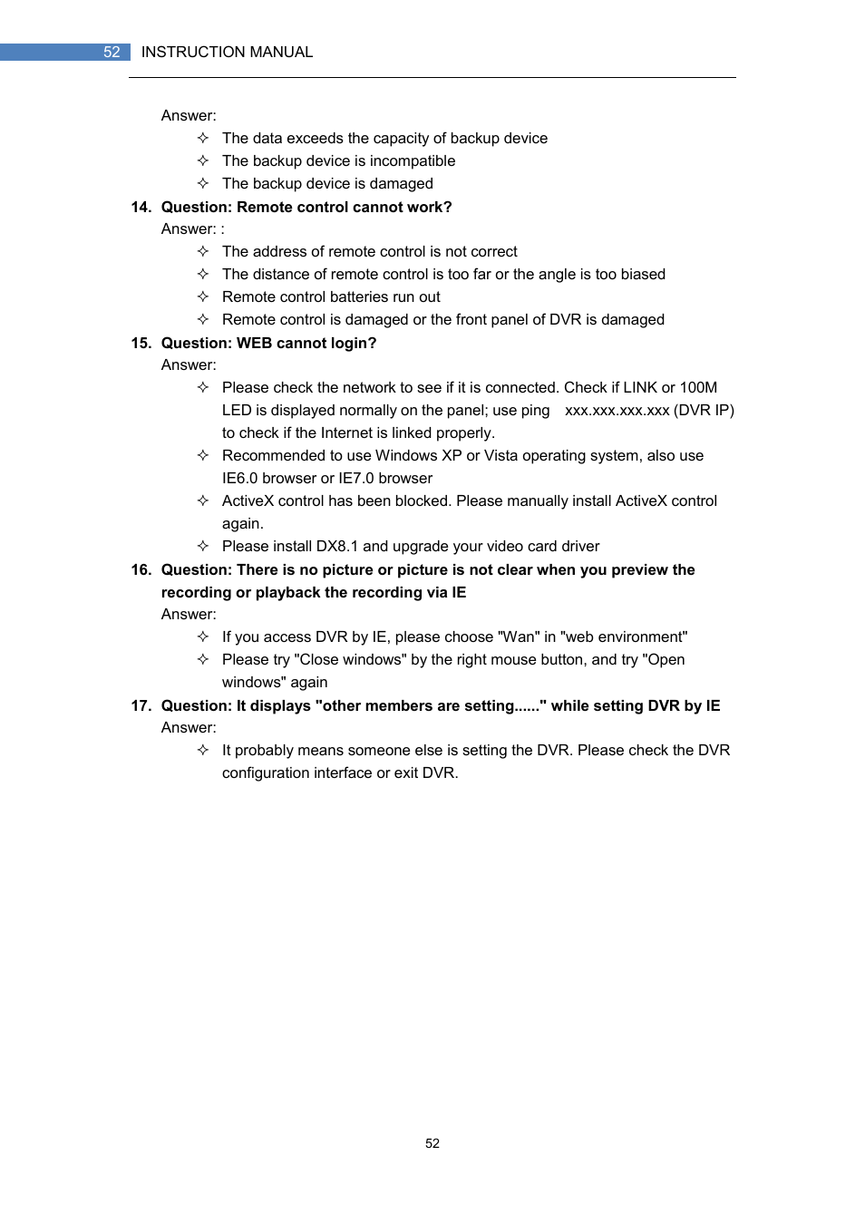 LT Security LTD7708 User Manual | Page 52 / 54