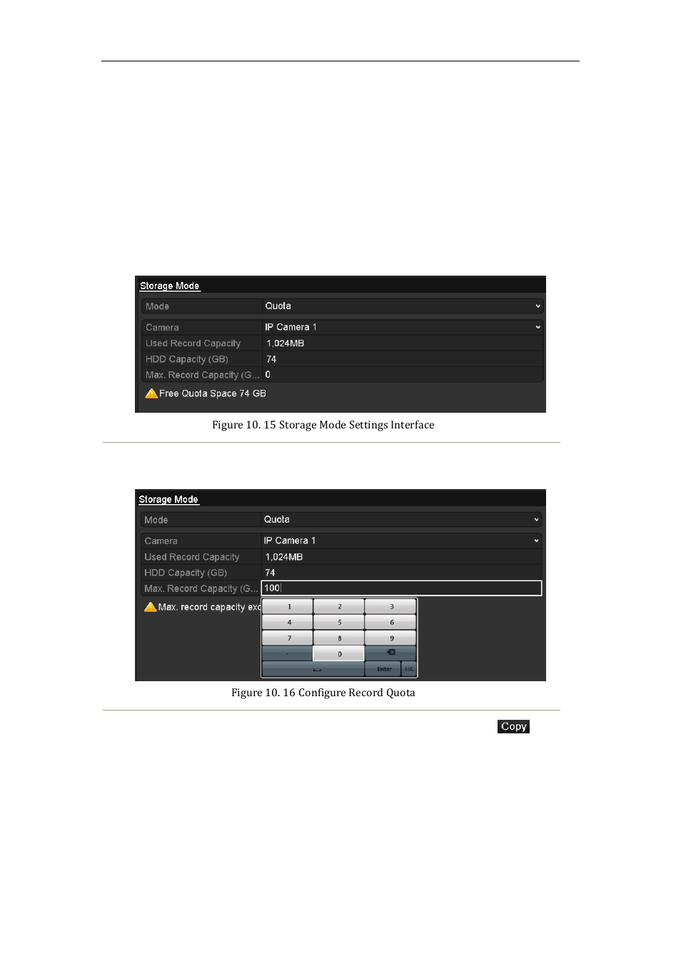 Configuring quota mode, 4 configuring quota mode | LT Security LTN7616-HT (Hybrid) User Manual | Page 150 / 193