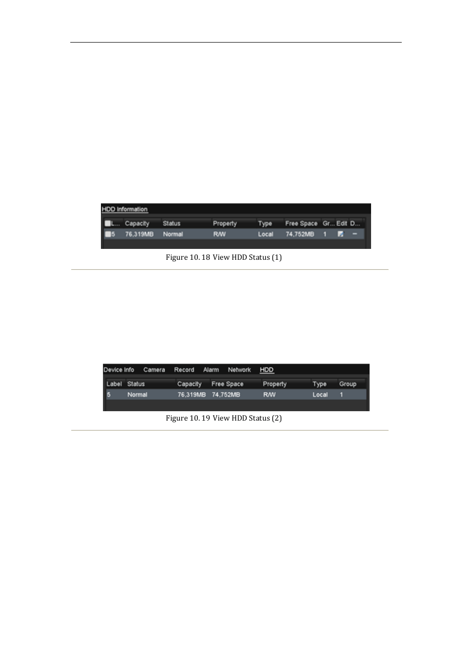 Checking hdd status, 5 checking hdd status | LT Security LTN7616-HT (Hybrid) User Manual | Page 152 / 193