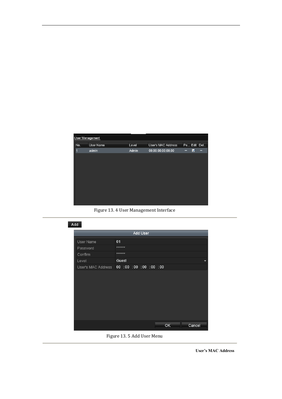 Managing user accounts, Adding a user, 4 managing user accounts | 1 adding a user | LT Security LTN7616-HT (Hybrid) User Manual | Page 176 / 193