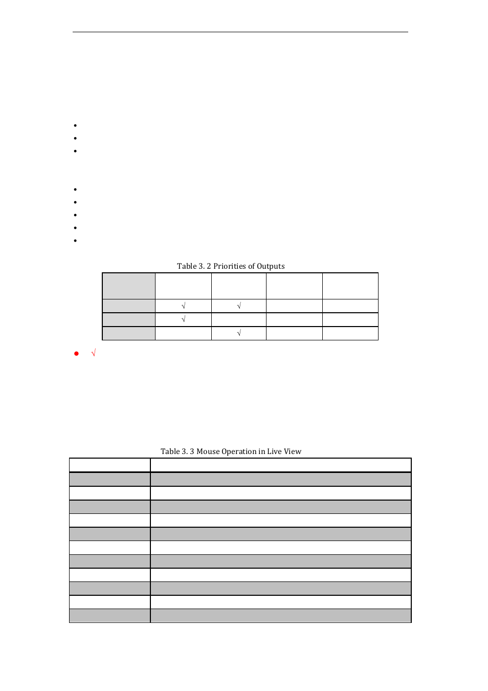 Operations in live view mode, Using the mouse in live view, 2 operations in live view mode | 1 using the mouse in live view | LT Security LTN7616-HT (Hybrid) User Manual | Page 36 / 193