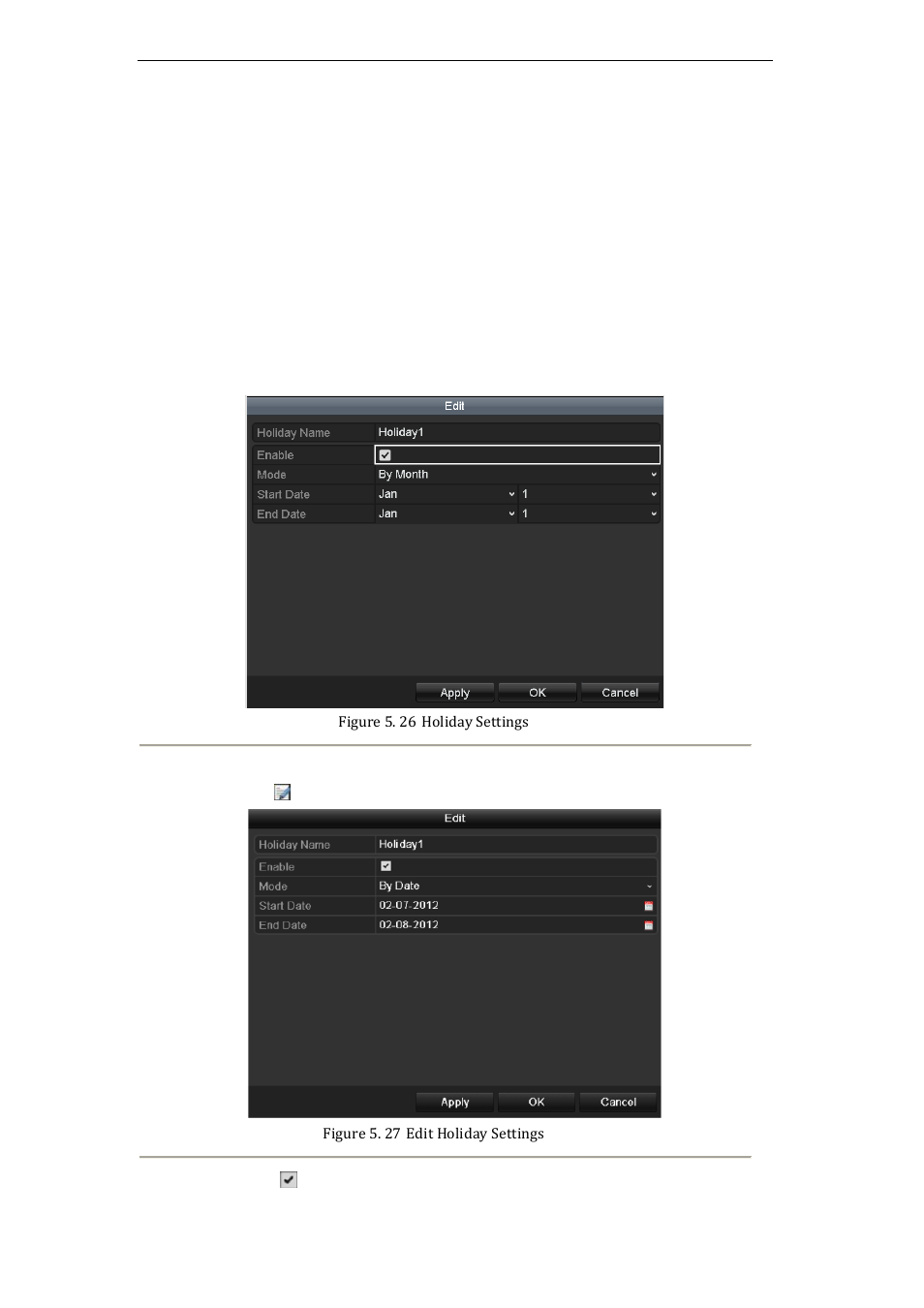 Configuring holiday recording, 6 configuring holiday recording | LT Security LTN7616-HT (Hybrid) User Manual | Page 65 / 193