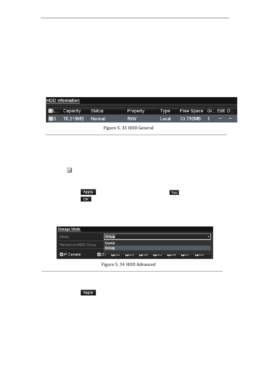 Configuring hdd group for recording, 8 configuring hdd group for recording | LT Security LTN7616-HT (Hybrid) User Manual | Page 69 / 193