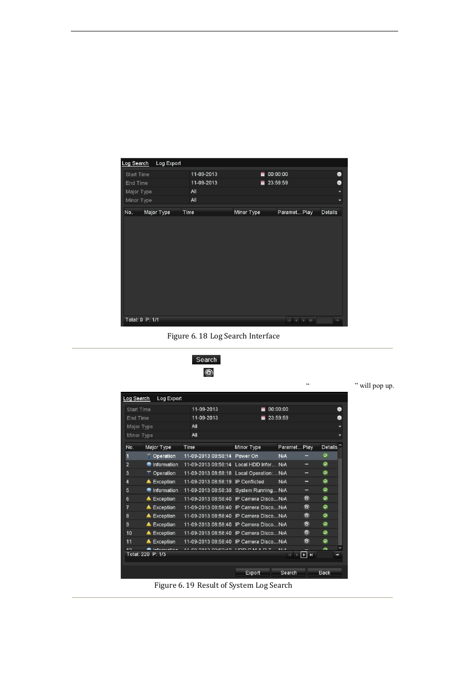 Playing back by searching system log, 5 playing back by searching system log | LT Security LTN7616-HT (Hybrid) User Manual | Page 83 / 193