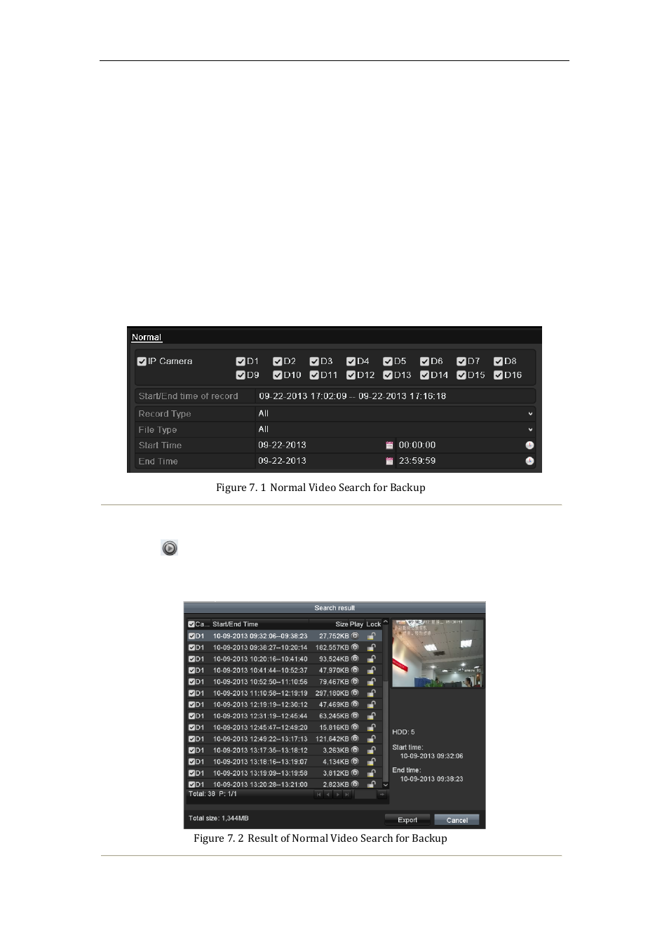 Backing up record files, Backing up by normal video search, 1 backing up record files | 1 backing up by normal video search | LT Security LTN8600 Series NVR (V2.3.2) User Manual | Page 100 / 215