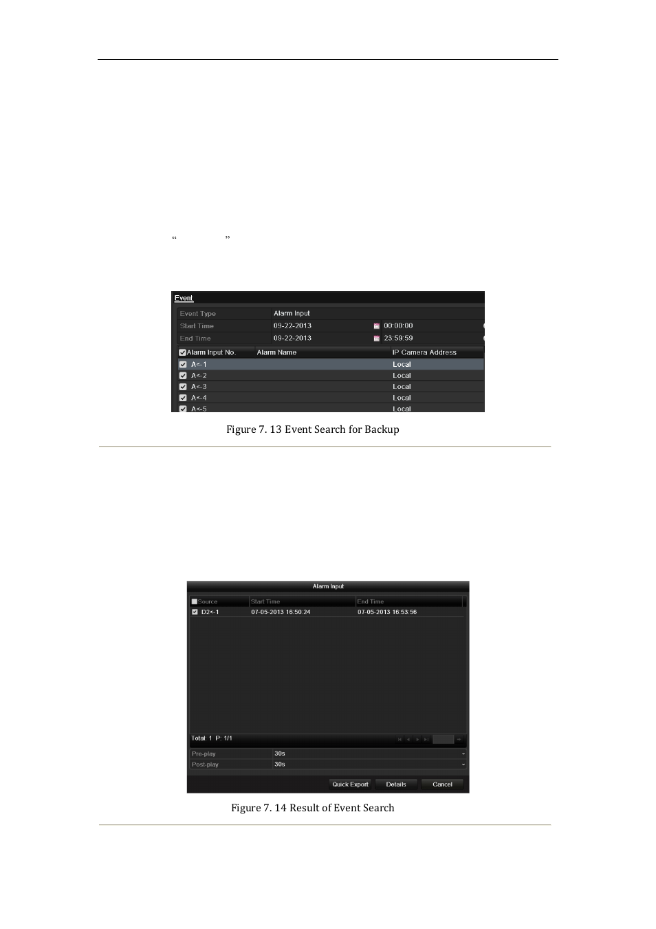 Backing up by event search, 2 backing up by event search | LT Security LTN8600 Series NVR (V2.3.2) User Manual | Page 105 / 215