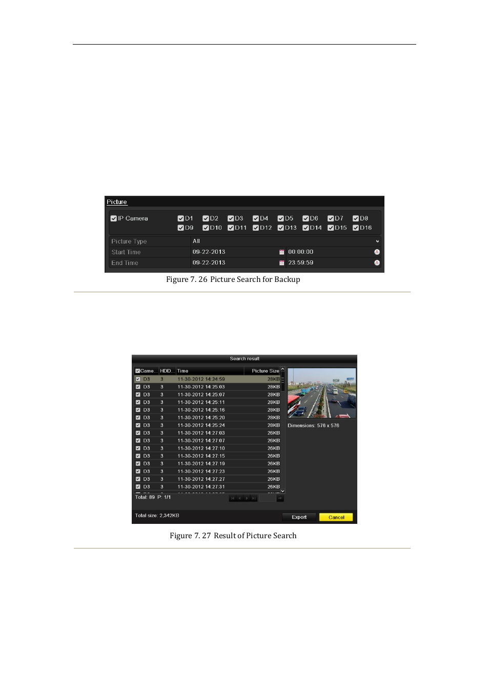 Backing up pictures, 2 backing up pictures | LT Security LTN8600 Series NVR (V2.3.2) User Manual | Page 111 / 215