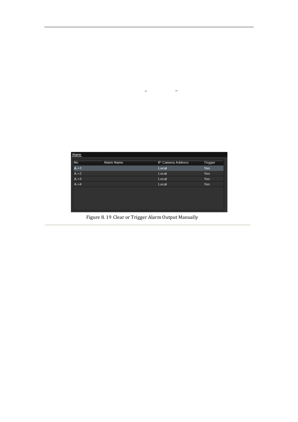 Triggering or clearing alarm output manually, 7 triggering or clearing alarm output manually | LT Security LTN8600 Series NVR (V2.3.2) User Manual | Page 129 / 215