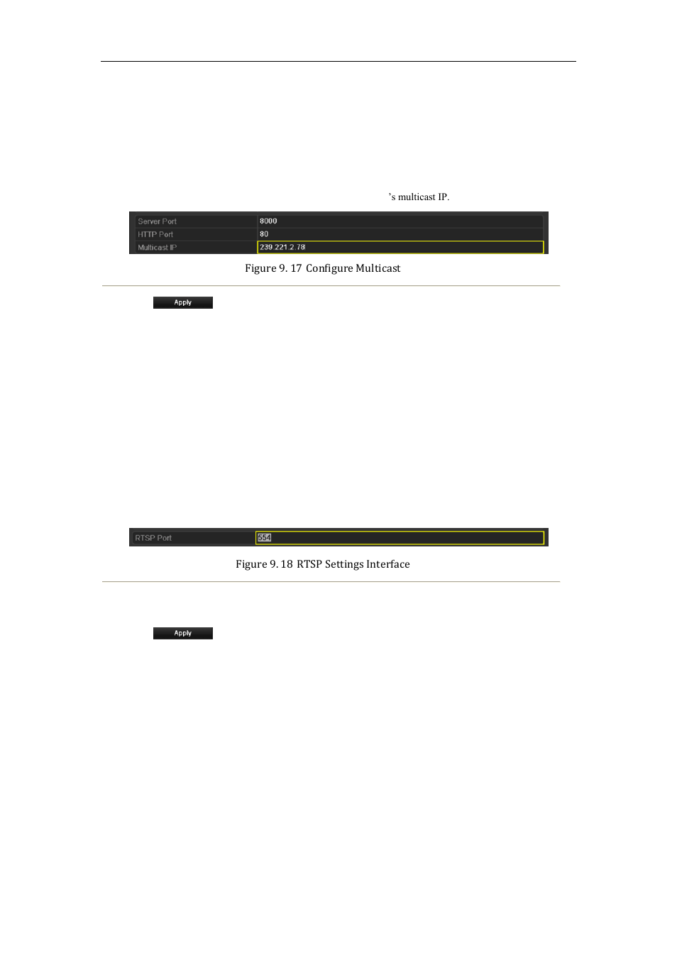 Configuring rtsp, Configuring server and http ports, 7 configuring rtsp | LT Security LTN8600 Series NVR (V2.3.2) User Manual | Page 139 / 215