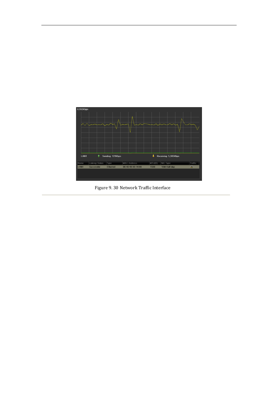 Checking network traffic, 3 checking network traffic | LT Security LTN8600 Series NVR (V2.3.2) User Manual | Page 145 / 215