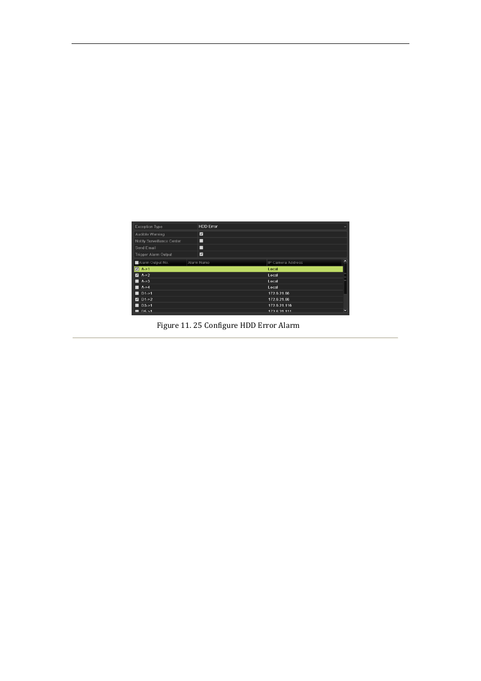 Configuring hdd error alarms, 8 configuring hdd error alarms | LT Security LTN8600 Series NVR (V2.3.2) User Manual | Page 183 / 215